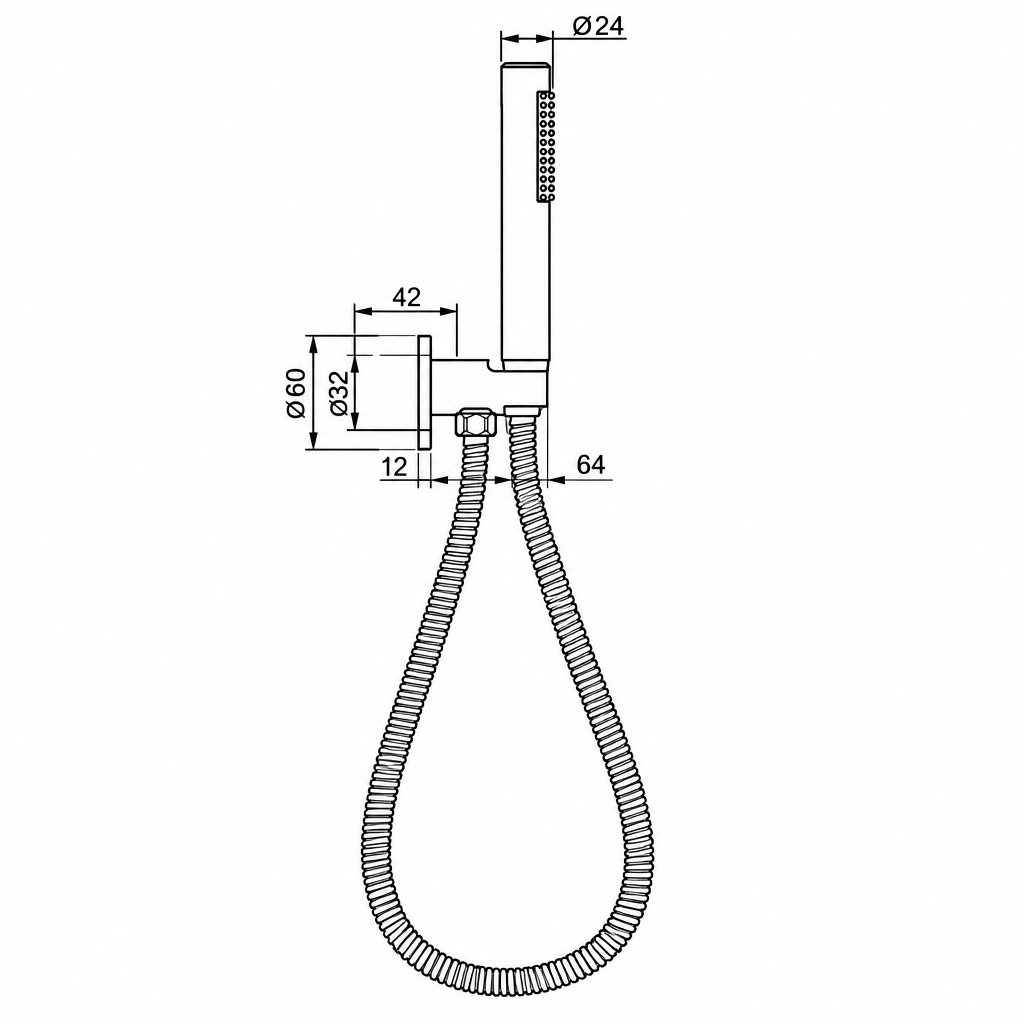 Tube Microphone Hand Shower Shower