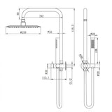 Amoza Twin Shower on Half Rail - 250mm Head