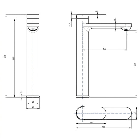 Linsol Capi High Rise Tall Basin Mixer