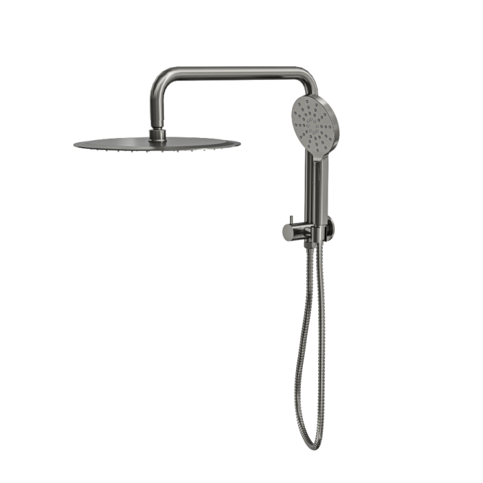 Linsol Sofia 200mm Shower Head on Half rail - 3 Function Handshower