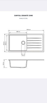 Vivaldi D100L - 1000 x 500 x 220mm