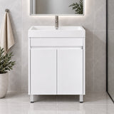 Paula 500mm PVC Slim Vanity on Legs 1th - 500x250x860mm