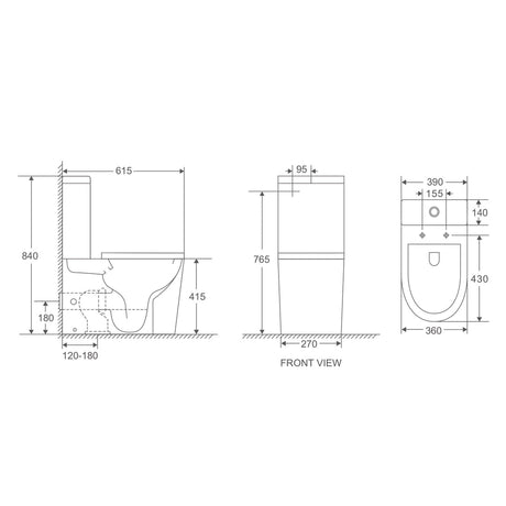 Rivo Tornado Rimless Back to Wall Short Projection Toilet Suite – Gloss White