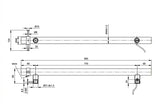Linsol Allegra 12V Round Bar Vertical Heated Towel Rail with T-Bar